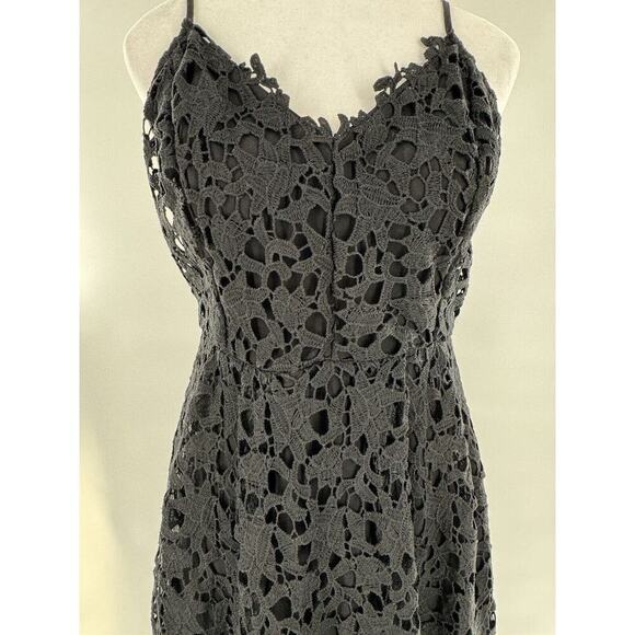 ASTR The Label Midi Dress Size XL Lace Cocktail Wedding Guest Fairy Whimsy Black - Picture 11 of 16